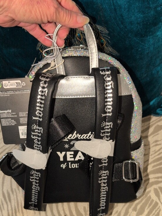 Loungefly 25th Anniversary Edition Silver Holographic Glitter Mini Backpack main image 15